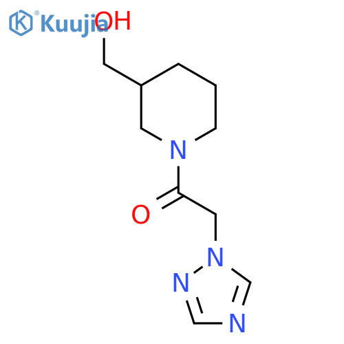 1-(3-(hydroxymethyl)piperidin-1-yl)-2-(1H-1,2,4-triazol-1-yl)ethan-1-one structure