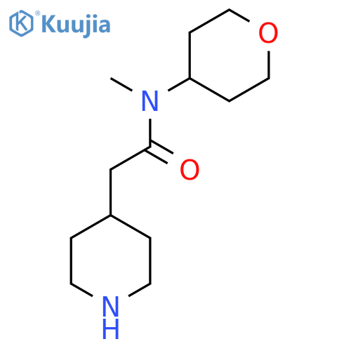 N-Methyl-N-(oxan-4-yl)-2-(piperidin-4-yl)acetamide structure