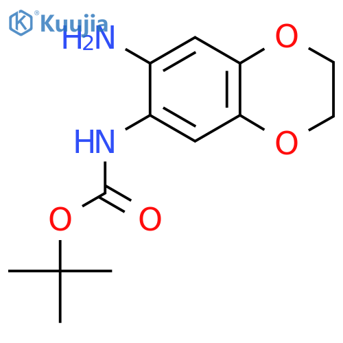 tert-butyl N-(7-amino-2,3-dihydro-1,4-benzodioxin-6-yl)carbamate structure