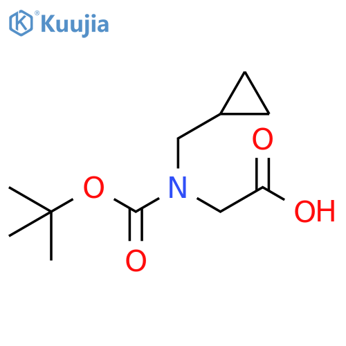 2-{(tert-Butoxy)carbonyl(cyclopropylmethyl)amino}acetic Acid structure
