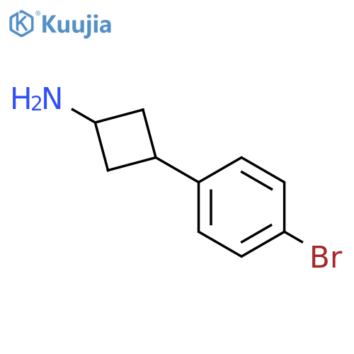 3-(4-bromophenyl)cyclobutan-1-amine structure