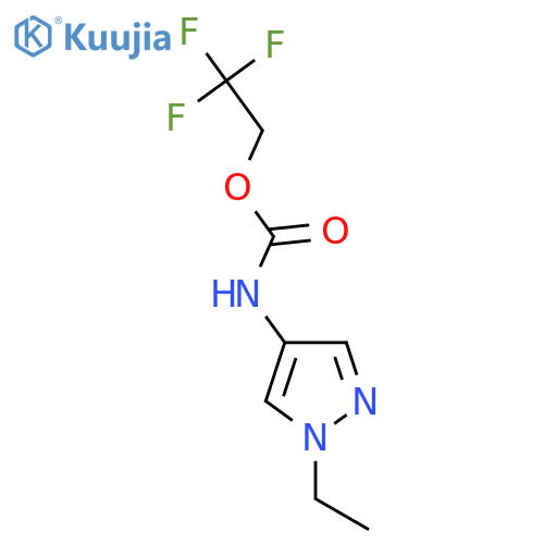2,2,2-Trifluoroethyl N-(1-ethyl-1H-pyrazol-4-yl)carbamate structure