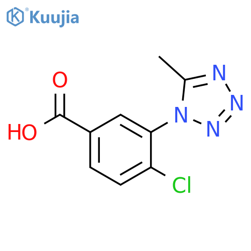 4-chloro-3-(5-methyl-1H-1,2,3,4-tetrazol-1-yl)benzoic acid structure