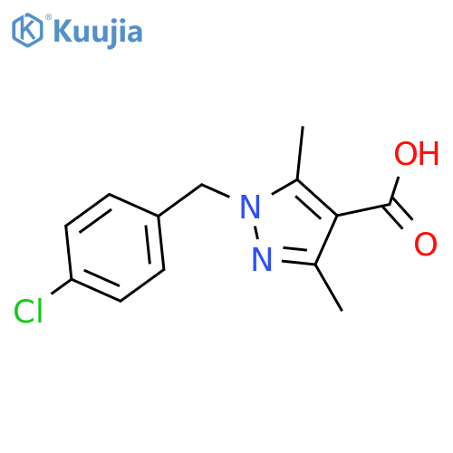 1-(4-Chlorophenyl)methyl-3,5-dimethyl-1H-pyrazole-4-carboxylic Acid structure