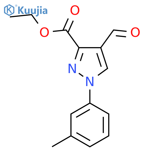 ethyl 4-formyl-1-(3-methylphenyl)-1H-pyrazole-3-carboxylate structure