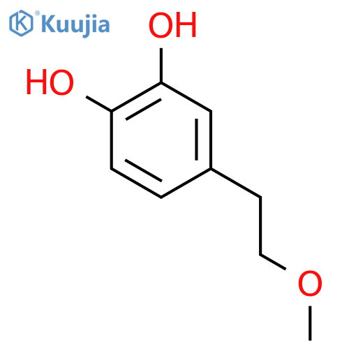 4-(2-methoxyethyl)benzene-1,2-diol structure