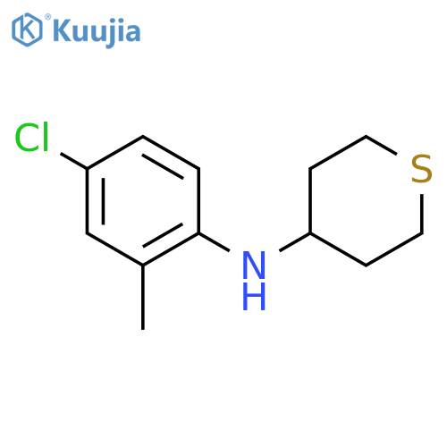 N-(4-chloro-2-methylphenyl)thian-4-amine structure