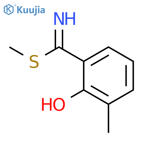 Benzenecarboximidothioic acid, 2-hydroxy-3-methyl-, methyl ester structure