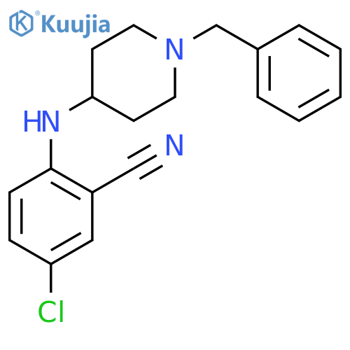 Benzonitrile, 5-chloro-2-[[1-(phenylmethyl)-4-piperidinyl]amino]- structure