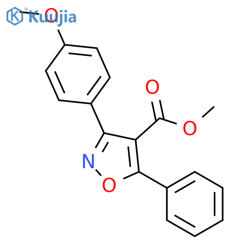 4-Isoxazolecarboxylicacid, 3-(4-methoxyphenyl)-5-phenyl-, methyl ester structure