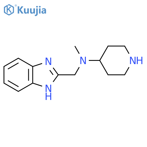 N-(1H-1,3-benzodiazol-2-yl)methyl-N-methylpiperidin-4-amine structure