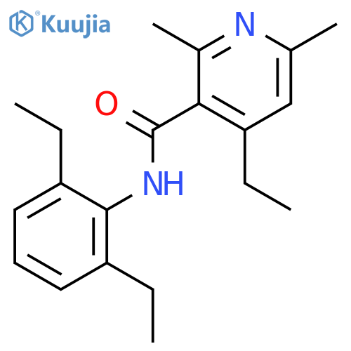3-Pyridinecarboxamide, N-(2,6-diethylphenyl)-4-ethyl-2,6-dimethyl- structure