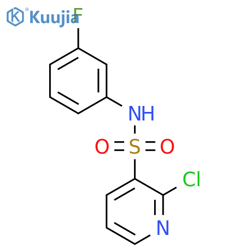 2-chloro-N-(3-fluorophenyl)pyridine-3-sulfonamide structure