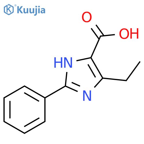 5-ethyl-2-phenyl-1H-imidazole-4-carboxylic acid structure