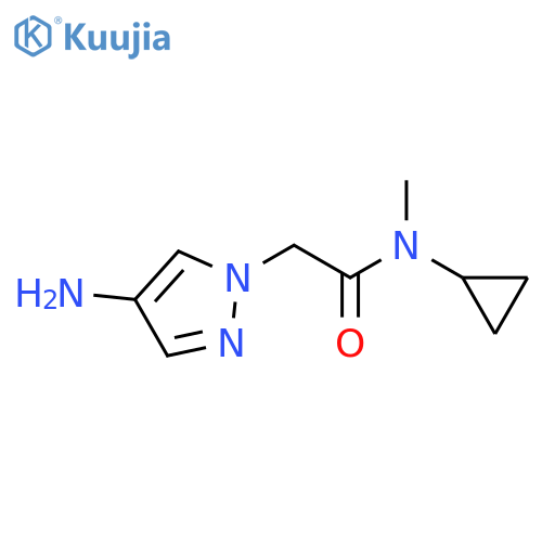 2-(4-amino-1H-pyrazol-1-yl)-N-cyclopropyl-N-methylacetamide structure
