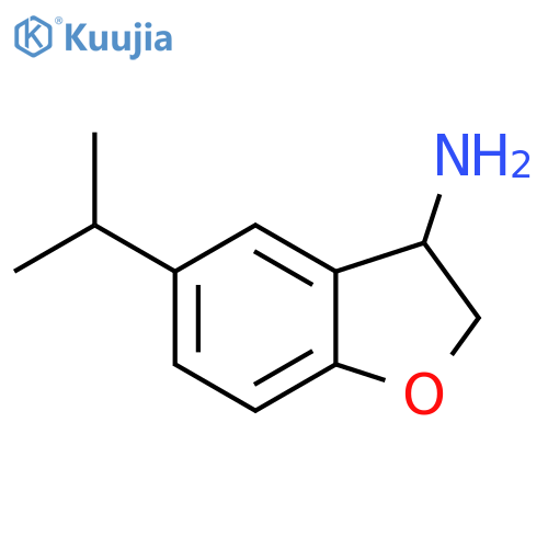 3-Benzofuranamine, 2,3-dihydro-5-(1-methylethyl)- structure