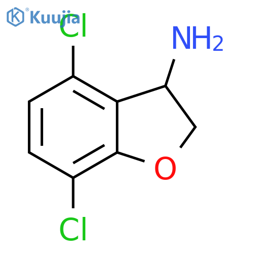 4,7-Dichloro-2,3-dihydro-1-benzofuran-3-amine structure