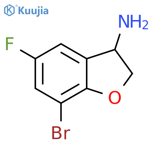 3-Benzofuranamine, 7-bromo-5-fluoro-2,3-dihydro- structure