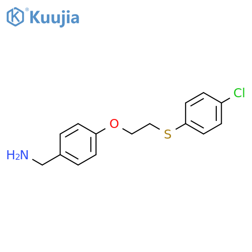(4-{2-(4-chlorophenyl)sulfanylethoxy}phenyl)methanamine structure