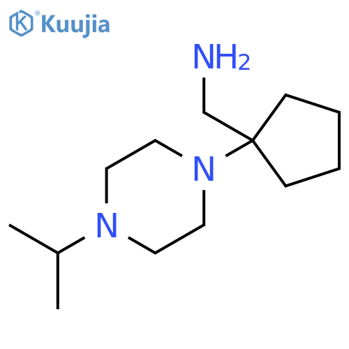 {1-4-(propan-2-yl)piperazin-1-ylcyclopentyl}methanamine structure