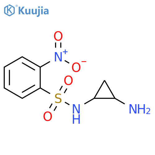 N-(2-aminocyclopropyl)-2-nitrobenzene-1-sulfonamide structure