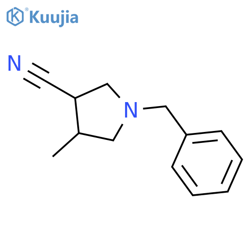 3-Pyrrolidinecarbonitrile,4-methyl-1-(phenylmethyl)- structure