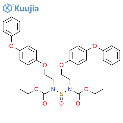 6-Oxa-3-thia-2,4-diazaoctanoicacid, 5-oxo-2,4-bis[2-(4-phenoxyphenoxy)ethyl]-, ethyl ester, 3-oxide (9CI) structure