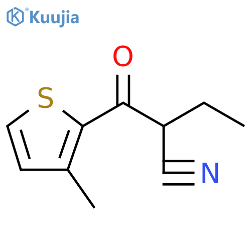 2-(3-methylthiophene-2-carbonyl)butanenitrile structure