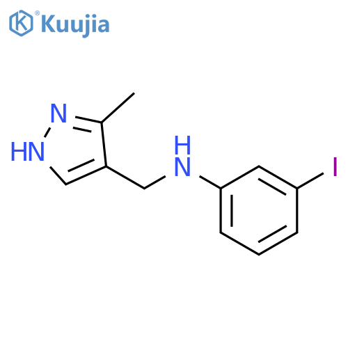 3-iodo-N-(3-methyl-1H-pyrazol-4-yl)methylaniline structure