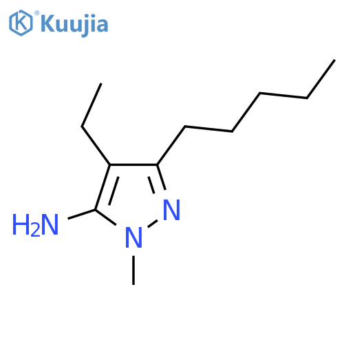 4-ethyl-1-methyl-3-pentyl-1H-pyrazol-5-amine structure