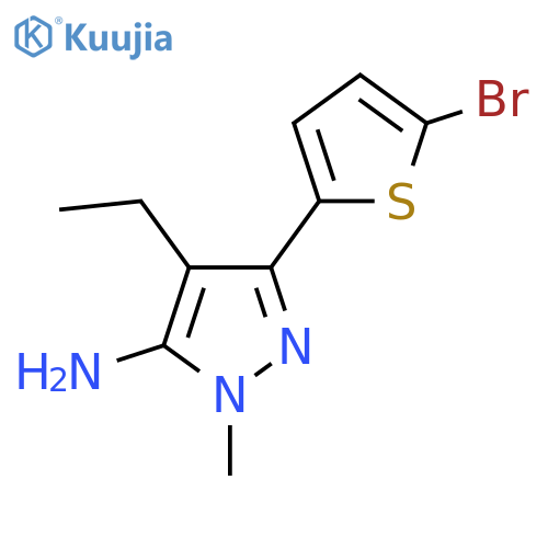 3-(5-bromothiophen-2-yl)-4-ethyl-1-methyl-1H-pyrazol-5-amine structure
