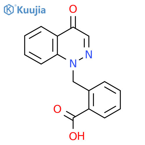 2-[(4-Oxo-1,4-dihydrocinnolin-1-yl)methyl]benzoic acid structure