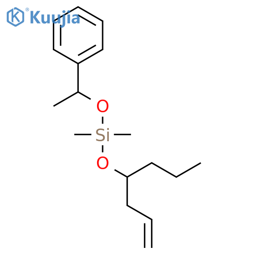 Silane, dimethyl(1-phenylethoxy)[(1-propyl-3-butenyl)oxy]- structure