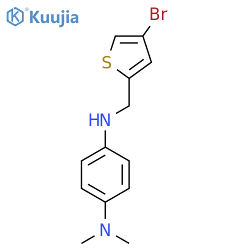 N4-[(4-bromothiophen-2-yl)methyl]-N1,N1-dimethylbenzene-1,4-diamine structure