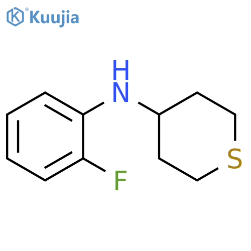 N-(2-fluorophenyl)thian-4-amine structure