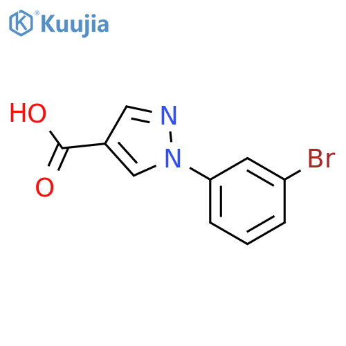 1-(3-bromophenyl)-1H-pyrazole-4-carboxylic acid structure
