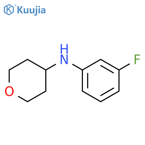 N-(3-fluorophenyl)oxan-4-amine structure