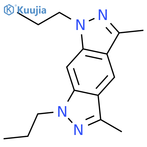 Benzo[1,2-c:5,4-c']dipyrazole, 1,7-dihydro-3,5-dimethyl-1,7-dipropyl- structure