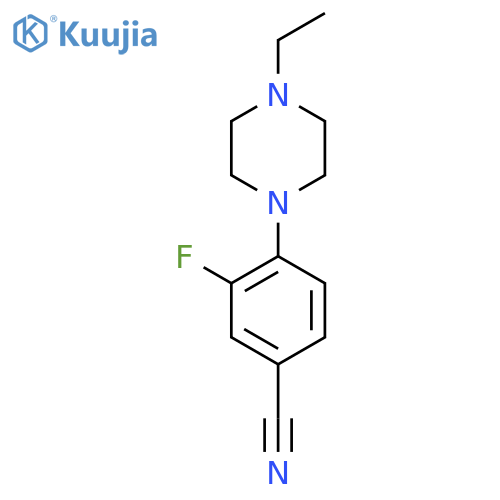4-(4-Ethylpiperazin-1-yl)-3-fluorobenzonitrile structure