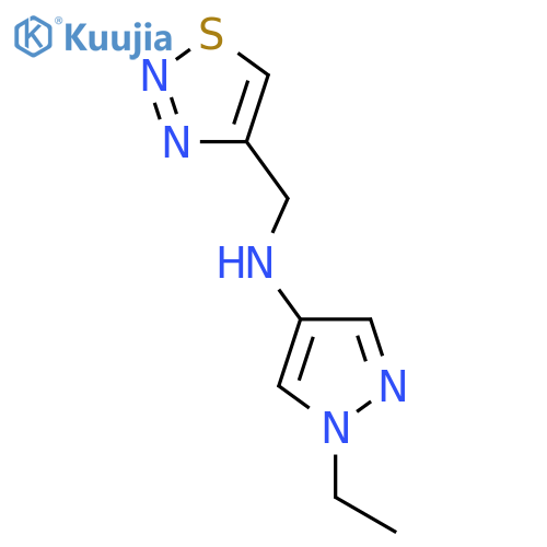 1-ethyl-N-(1,2,3-thiadiazol-4-yl)methyl-1H-pyrazol-4-amine structure