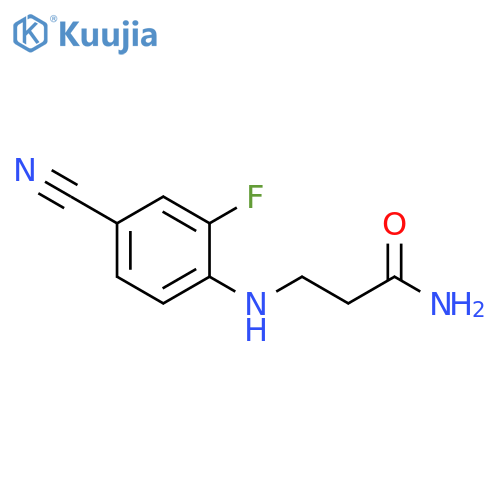 3-(4-Cyano-2-fluorophenyl)aminopropanamide structure