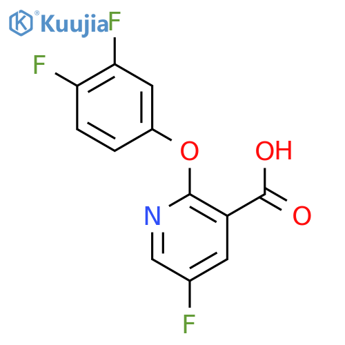 2-(3,4-Difluorophenoxy)-5-fluoronicotinic acid structure