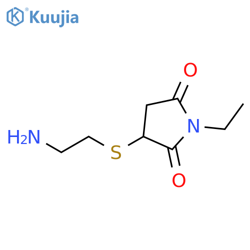 3-[(2-Aminoethyl)sulfanyl]-1-ethylpyrrolidine-2,5-dione structure
