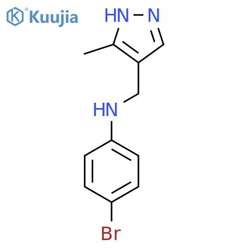 4-bromo-N-(3-methyl-1H-pyrazol-4-yl)methylaniline structure
