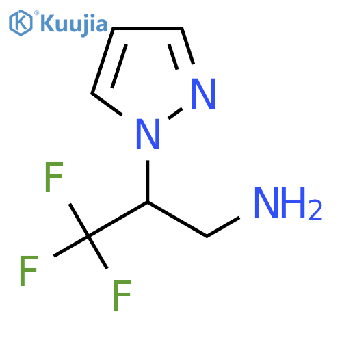 3,3,3-Trifluoro-2-(1H-pyrazol-1-yl)propan-1-amine structure