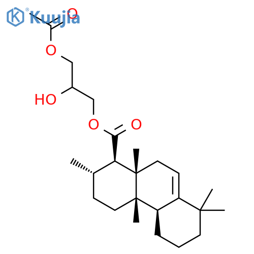 1-Phenanthrenecarboxylicacid, 1,2,3,4,4a,4b,5,6,7,8,10,10a-dodecahydro-2,4a,8,8,10a-pentamethyl-,(2S)-3-(acetyloxy)-2-hydroxypropyl ester, (1R,2S,4aS,4bS,10aS)- structure