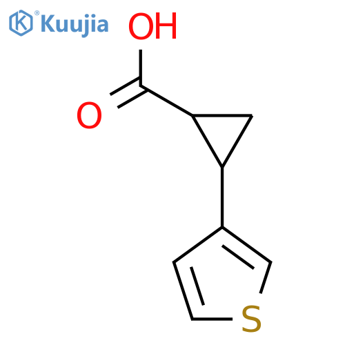 2-(thiophen-3-yl)cyclopropane-1-carboxylic acid structure