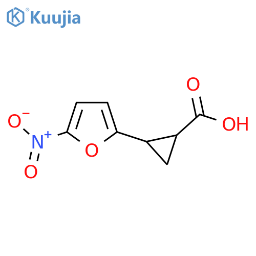 2-(5-nitrofuran-2-yl)cyclopropane-1-carboxylic acid structure