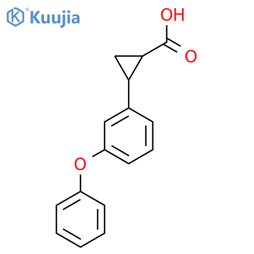 2-(3-phenoxyphenyl)cyclopropane-1-carboxylic acid structure