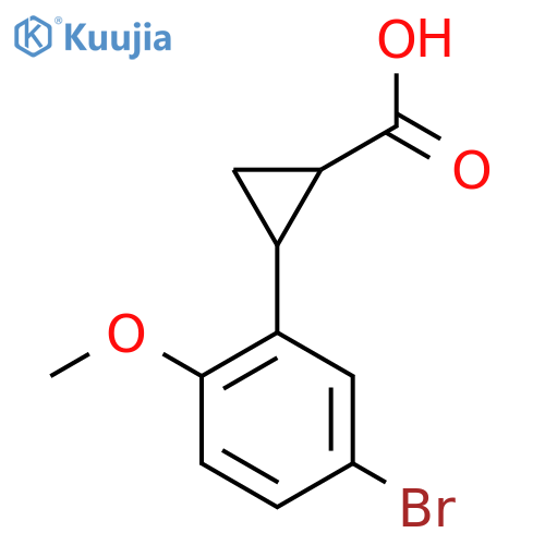 2-(5-bromo-2-methoxyphenyl)cyclopropane-1-carboxylic acid structure